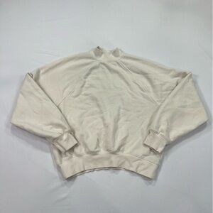 PINK Victoria's Secret Off-White Mock Pullover